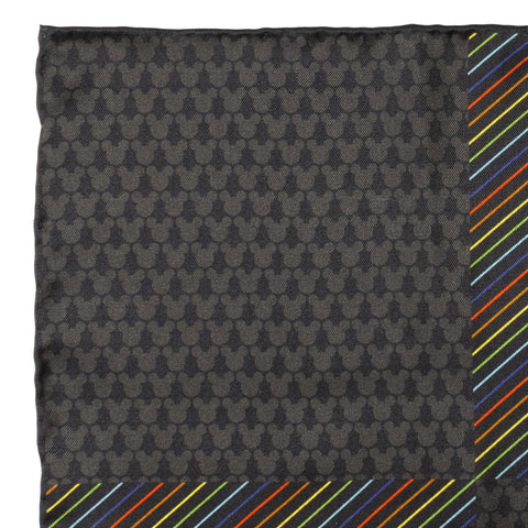 Mickey Silhouette Rainbow Pocket Square