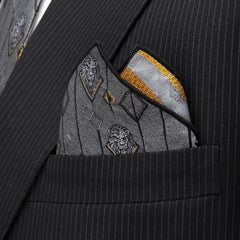 Scar Gray Pocket Square