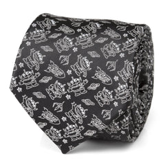 Toy Story Alien Print Black Men's Tie