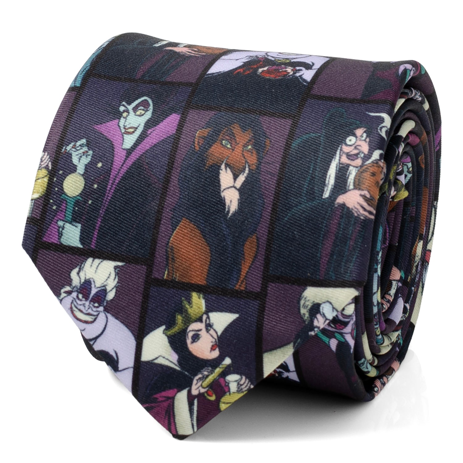  Cufflinks Disney Villains Dark Men's Tie - Default Title - Bonton