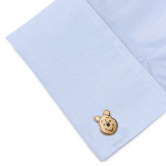 Winnie the Pooh Face Gold Cufflinks