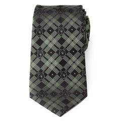 Winnie the Pooh Green Black Plaid Men's Tie