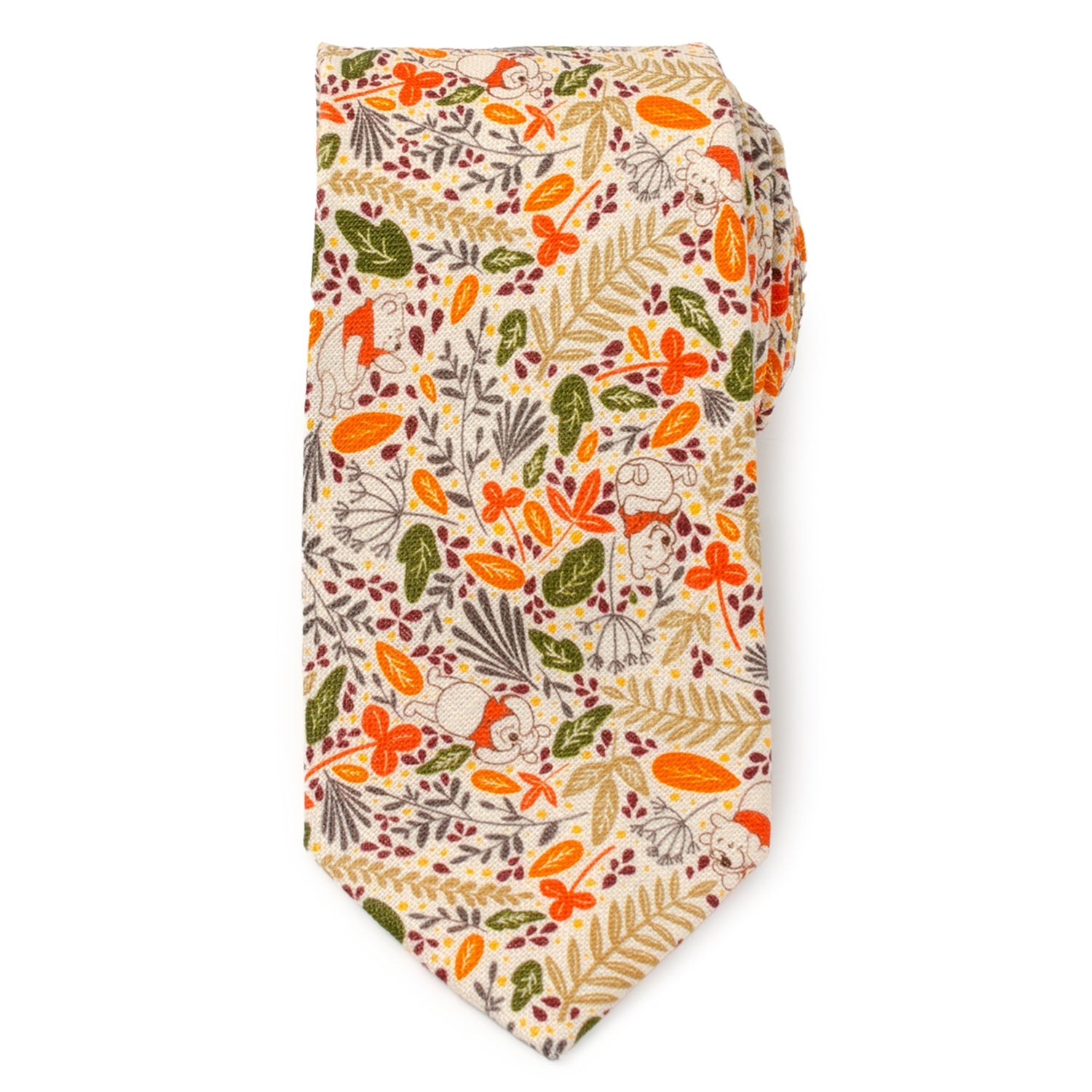  Cufflinks Winnie the Pooh Tan Patterned Men's Tie - Default Title - Bonton