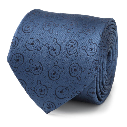 Winnie the Pooh Blue Tonal Men's Tie