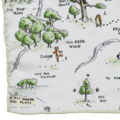 Winnie the Pooh Map Pocket Square