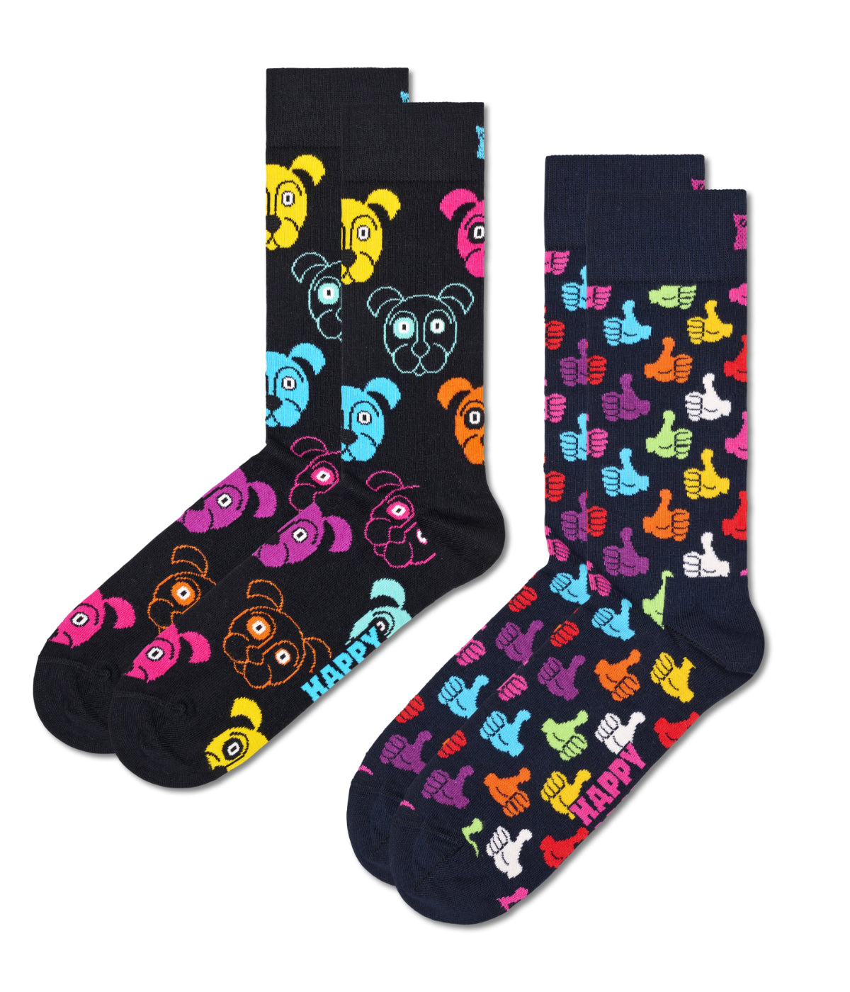  Happy Socks 2-Pack Classic Dog Socks Multi - Multi - Bonton