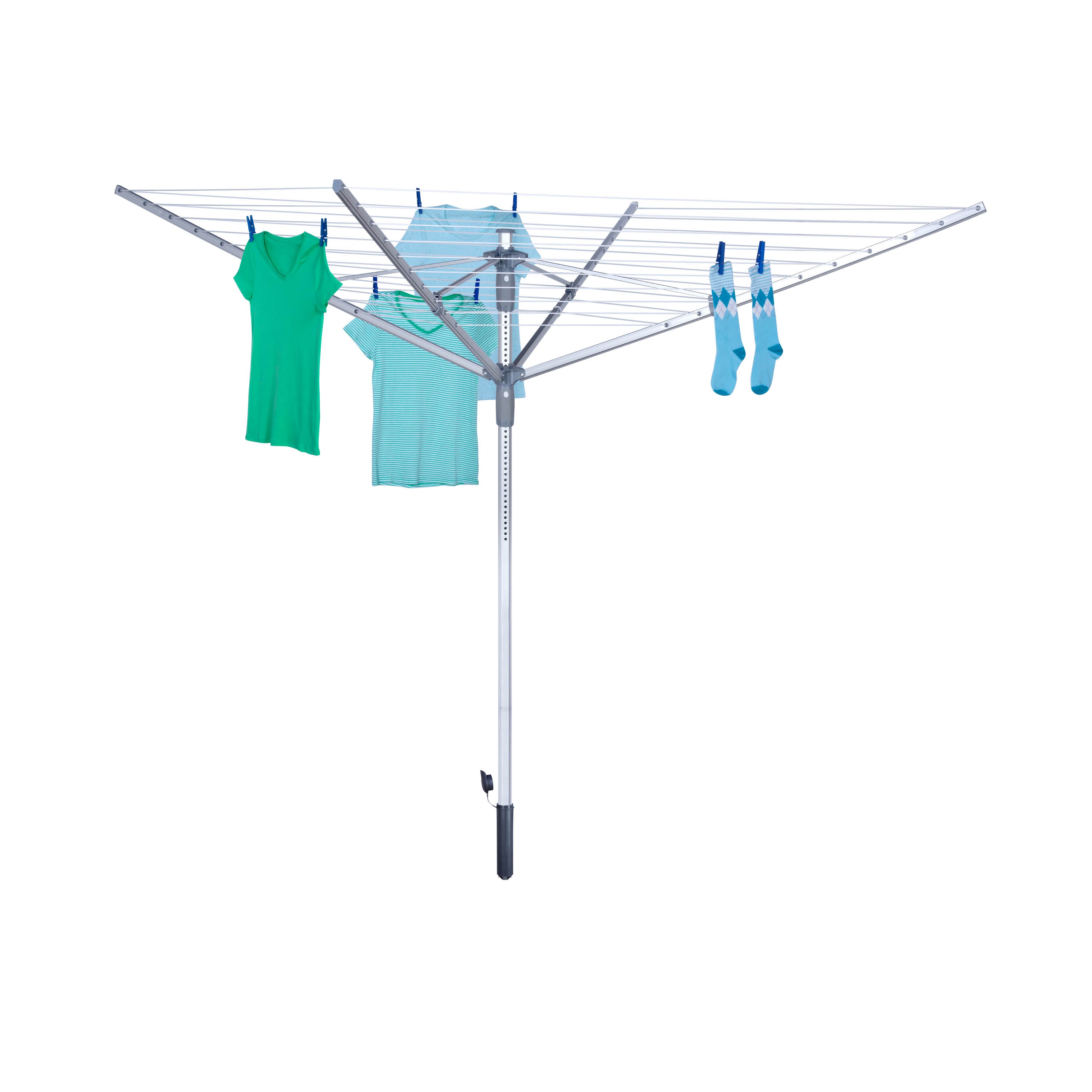  Honey-Can-Do Outdoor Aluminum Umbrella Dryer - Silver - Bonton