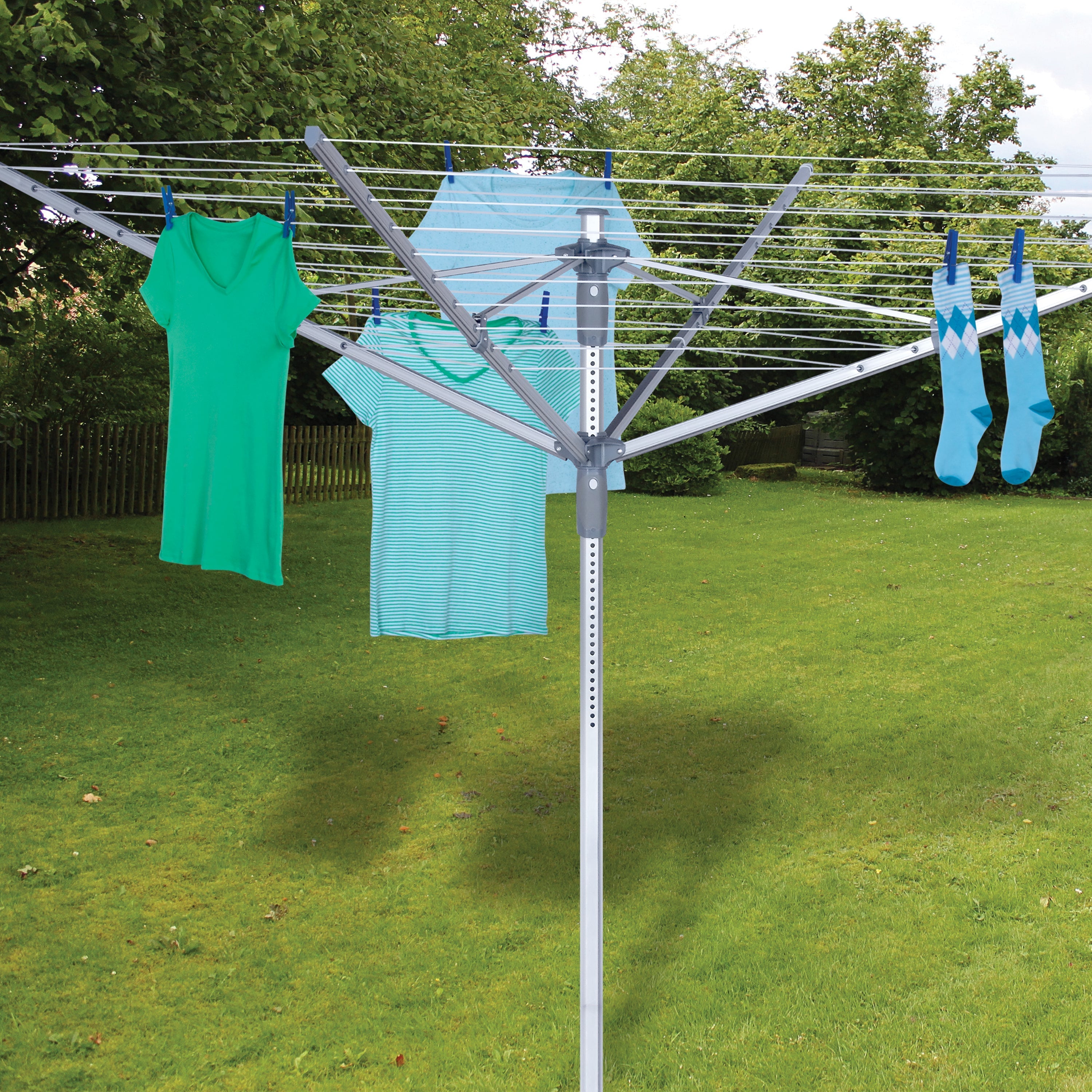  Honey-Can-Do Outdoor Aluminum Umbrella Dryer - Silver - Bonton