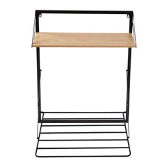 Wall Mounted Drying Rack with Shelf for Small Laundry Room