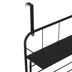 Collapsible Wall-Mounted Clothes Drying Rack with 2 Shelves