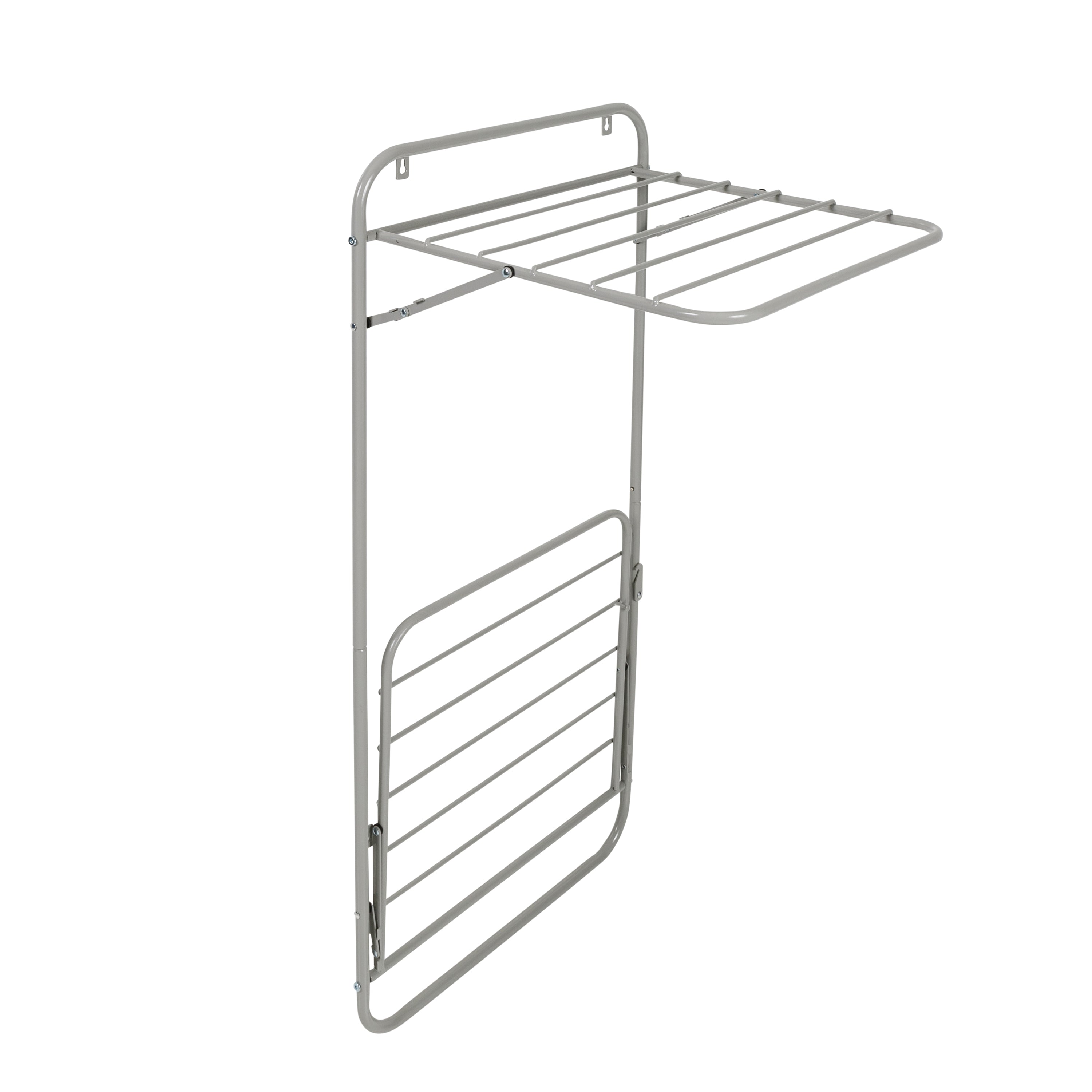  Honey-Can-Do Over the Door 2-Tier Retractable Drying Rack for Clothing - Grey - Bonton