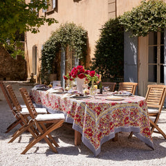 Jardin Red/Grey Tablecloth