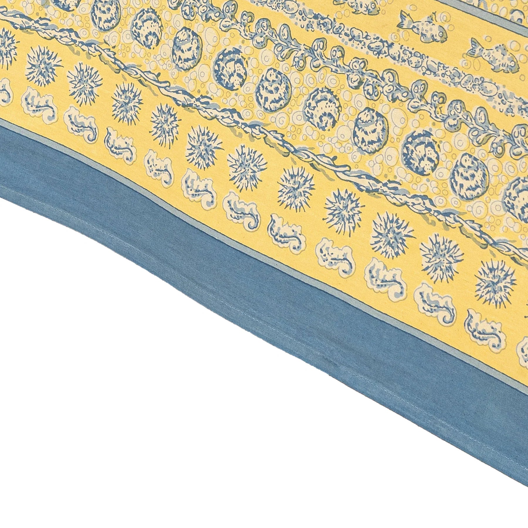  Couleur Nature La Mer Blue/Yellow Tablecloth - Blue/Yellow - Bonton