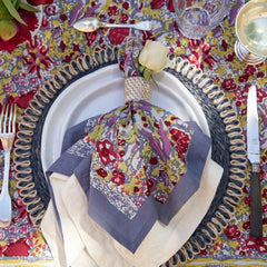 Jardin Red/Grey Tablecloth