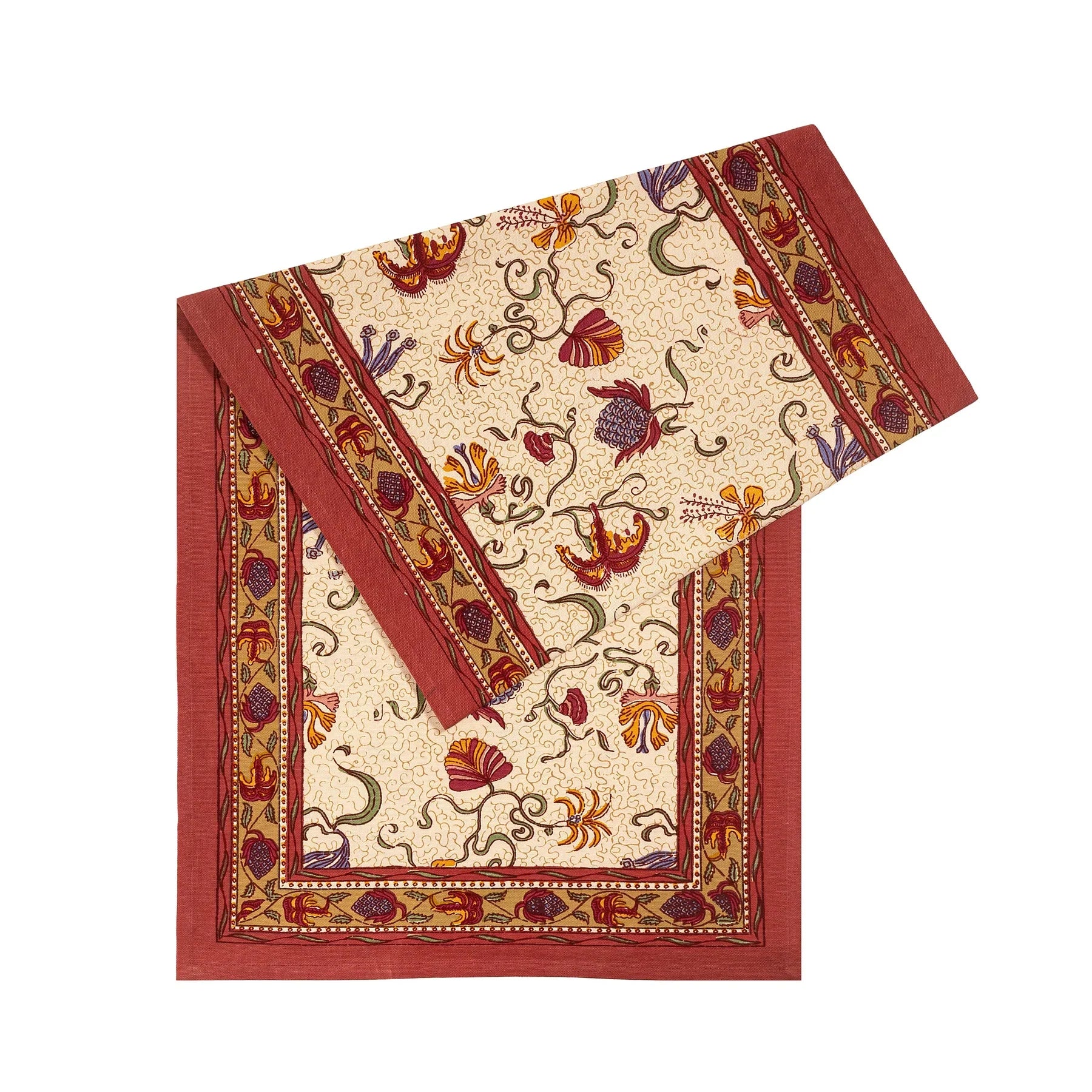  Couleur Nature Fleurs des Indes Runner - Red/White - Bonton