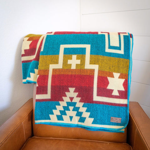 Andean Alpaca Wool Blanket - Santa Fe by Alpaca Threadz