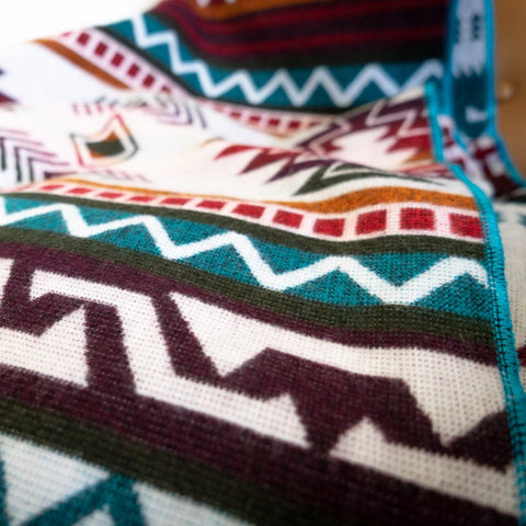 Andean Alpaca Wool Blanket - Turquoise by Alpaca Threadz
