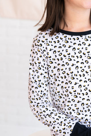 Allie Leopard Bamboo 2-Piece Long Sleeve Set