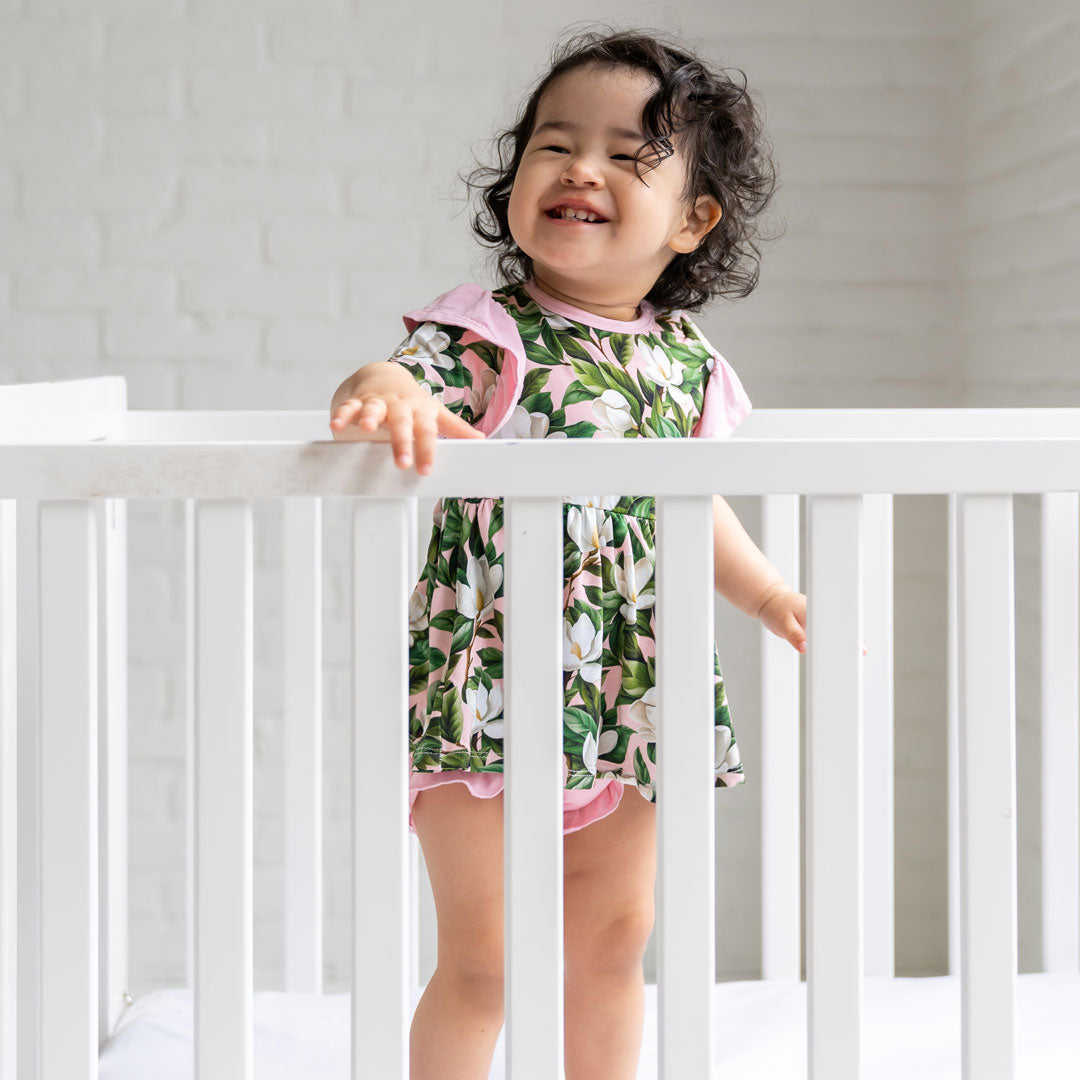  Laree + Co. Magnolia Bamboo Peplum + Bummie Set - 0_3M - Bonton