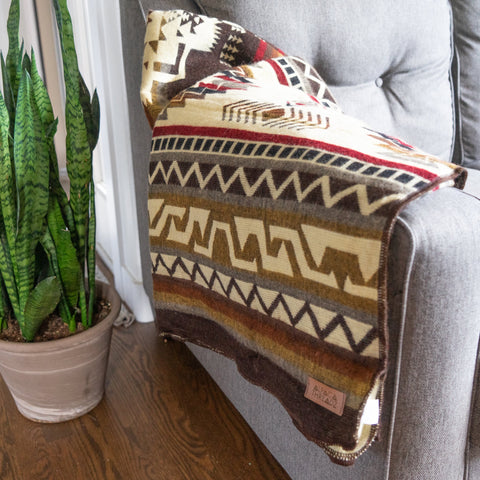 Andean Alpaca Wool Blanket - Mountain by Alpaca Threadz