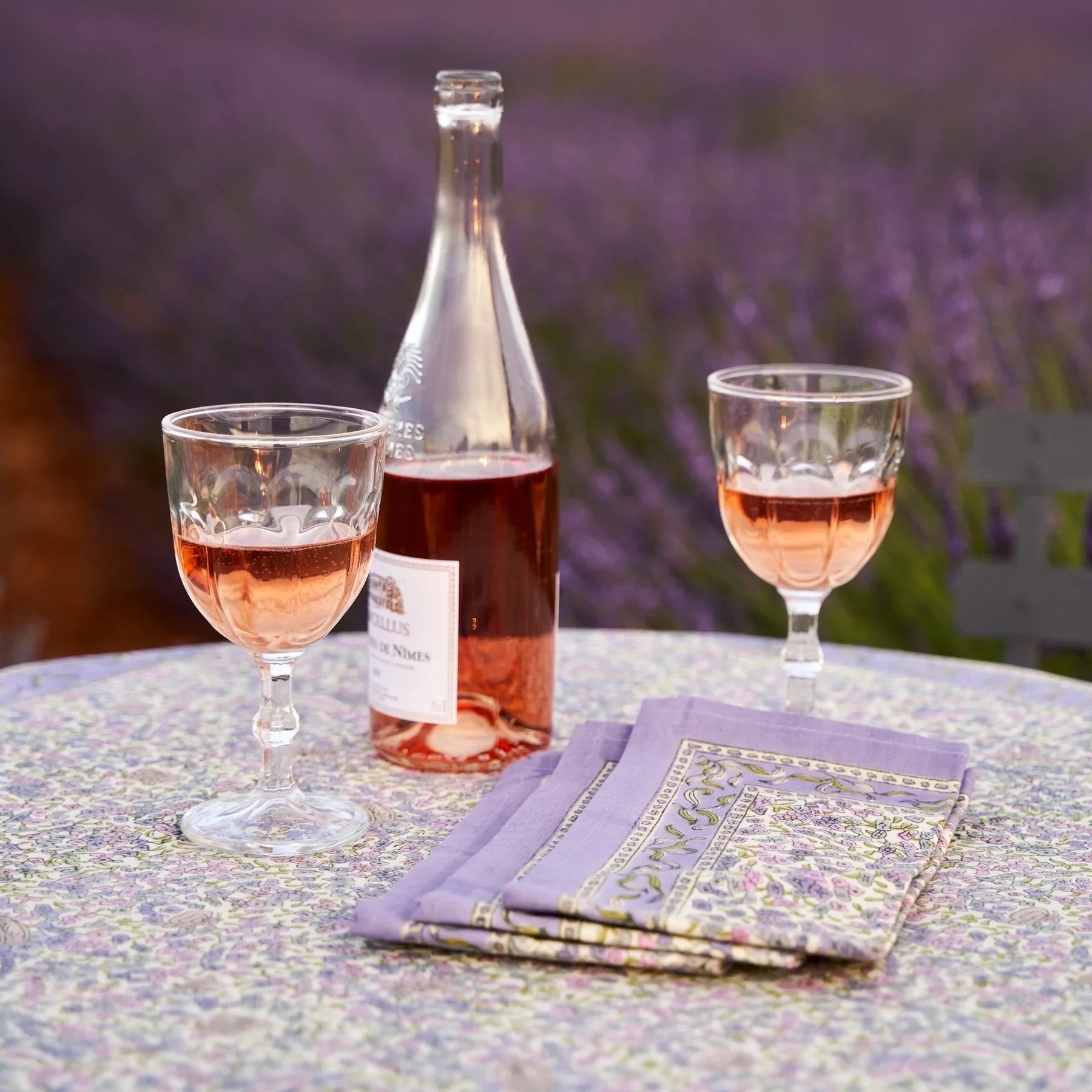  Couleur Nature Lavender Purple Tablecloth - Purple - Bonton