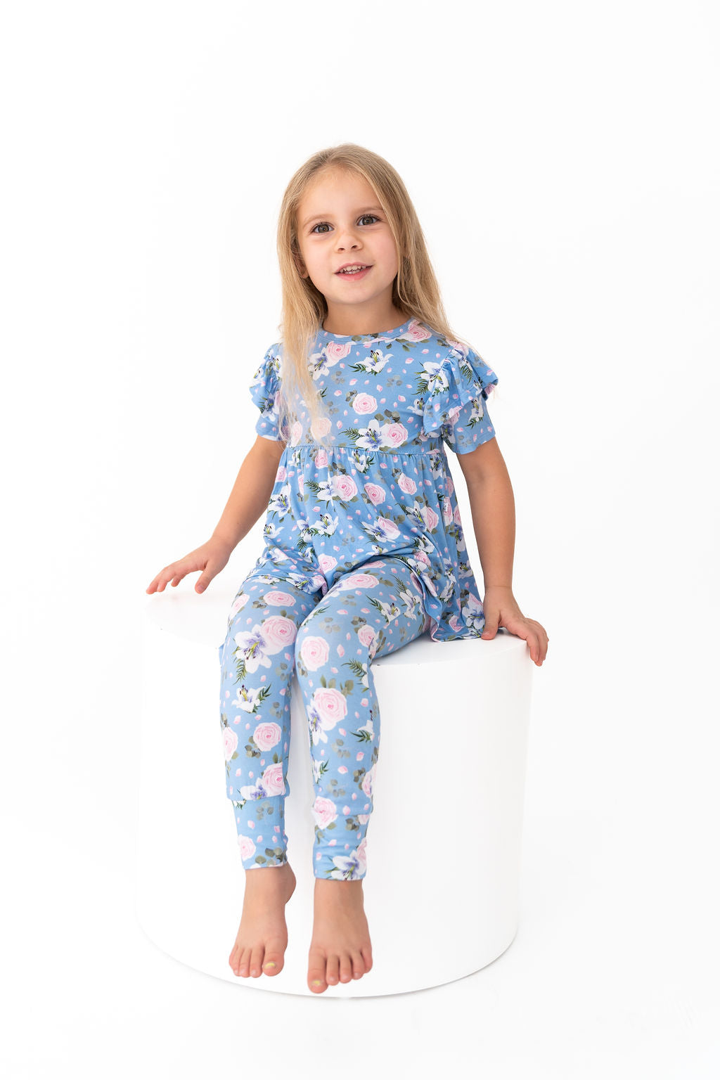  Laree + Co. Lillian Floral Bamboo Peplum - 0_3M - Bonton