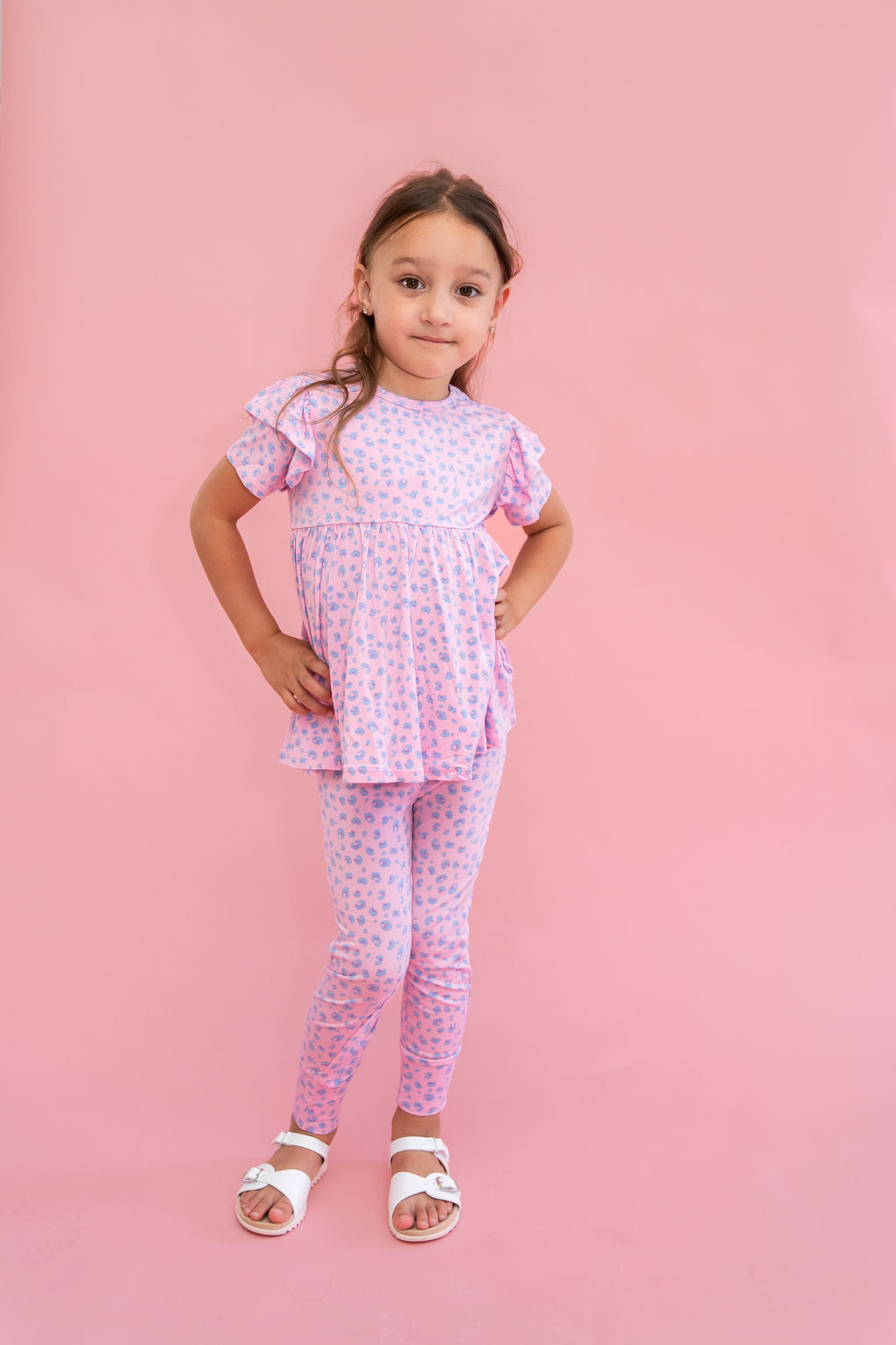  Laree + Co. Lillian Leopard Bamboo Peplum - 0_3M - Bonton