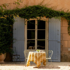 Forest Harvest Grey & Mustard Tablecloth