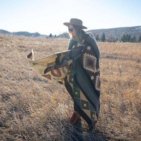 Andean Alpaca Wool Blanket - Mojave by Alpaca Threadz