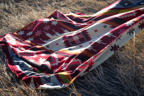 Andean Alpaca Wool Blanket - Rojo by Alpaca Threadz