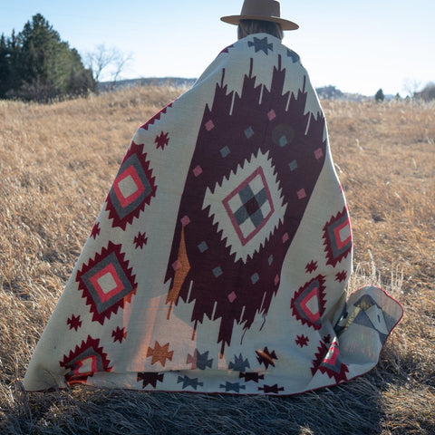 Andean Alpaca Wool Blanket - Rojo by Alpaca Threadz