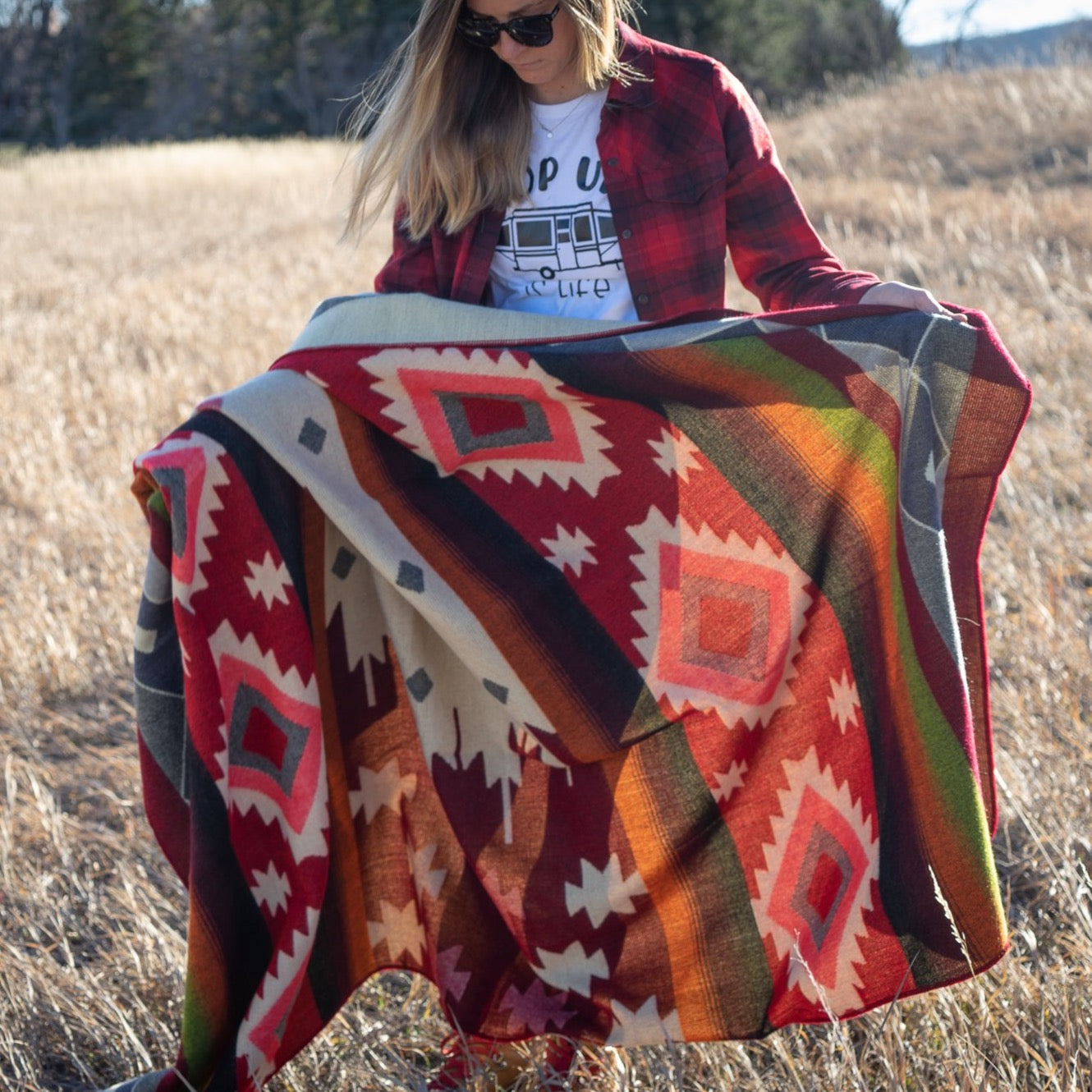  Alpaca Threadz Andean Alpaca Wool Blanket - Rojo by Alpaca Threadz - Default Title - Bonton