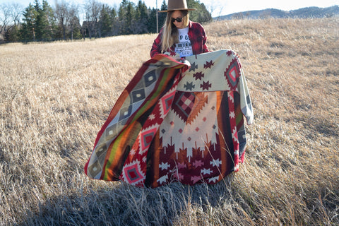 Andean Alpaca Wool Blanket - Rojo by Alpaca Threadz
