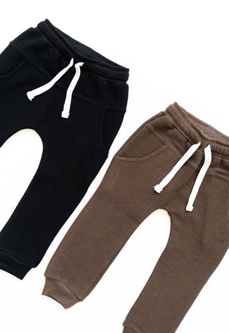 Cocoa Waffle Knit Joggers