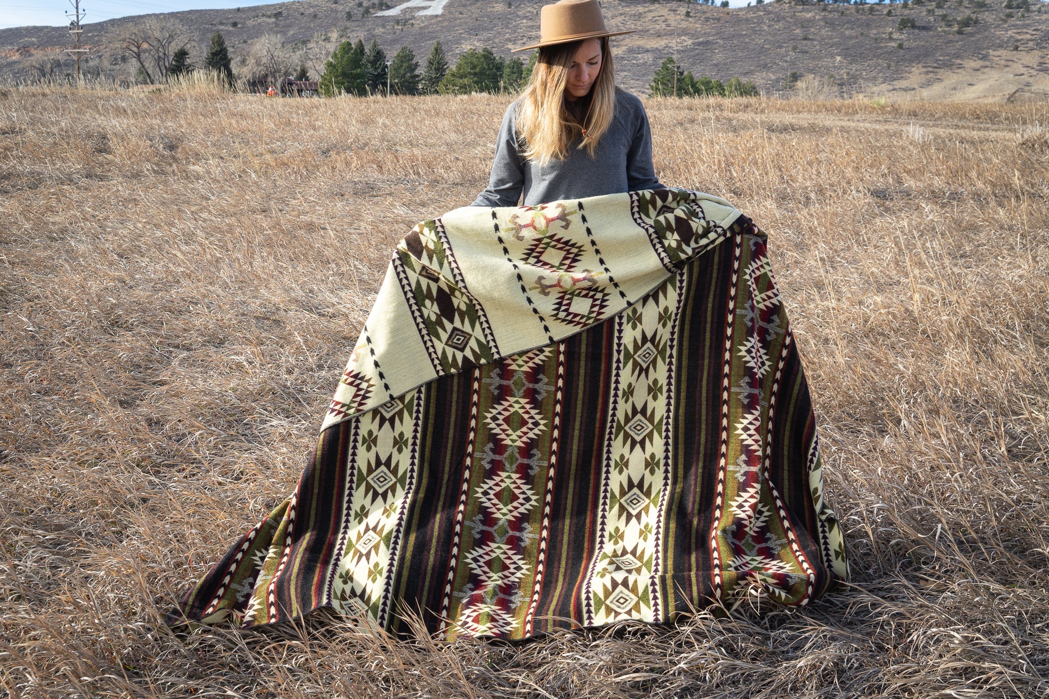  Alpaca Threadz Andean Alpaca Wool Blanket - Cactus by Alpaca Threadz - Default Title - Bonton