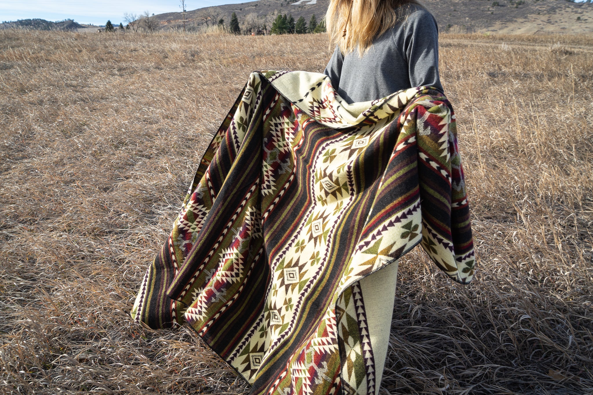  Alpaca Threadz Andean Alpaca Wool Blanket - Cactus by Alpaca Threadz - Default Title - Bonton