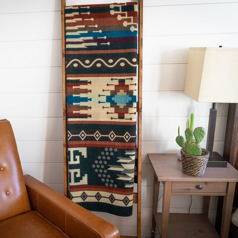 Andean Alpaca Wool Blanket - Evergreen by Alpaca Threadz