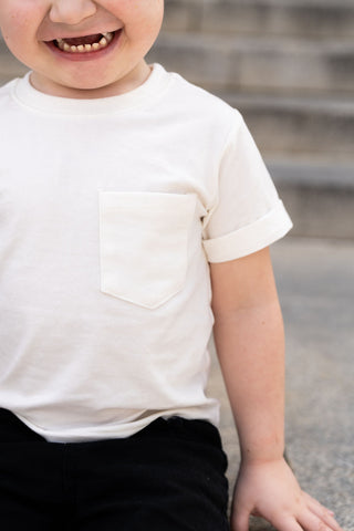 Ivory Boxy Kids Tee
