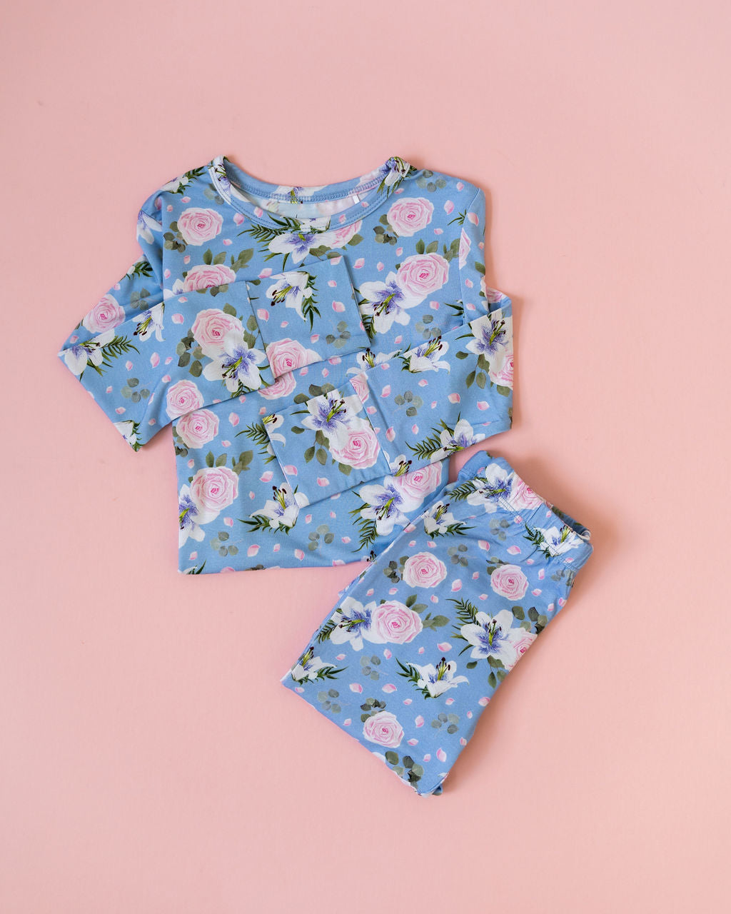  Laree + Co. Lillian Floral Bamboo 2-Piece Long Sleeve Set - 2T - Bonton