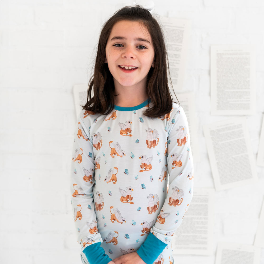  Laree + Co. Griffin Butterflies Bamboo 2-Piece Long Sleeve Set - 2T - Bonton