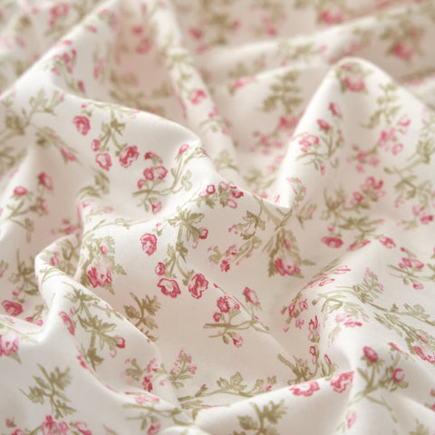 DaDa Bedding Collection Romantic Coquette Sheet Set - 100% Cotton Floral Fitted & Flat Sheets with Pillowcases - Deep Pocket Design - Soft, Breathable, Wrinkle-Resistant by DaDa Bedding Collection