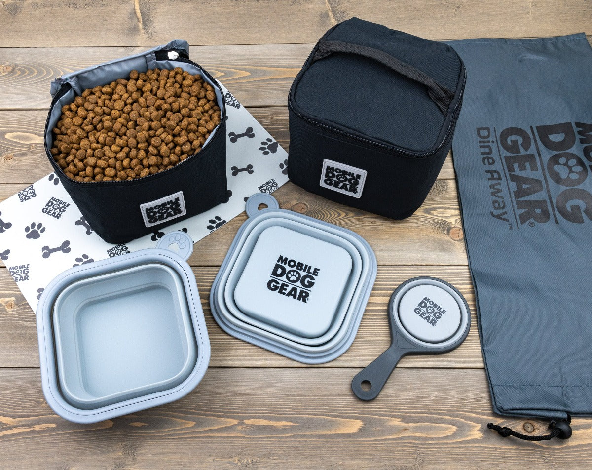  Mobile Dog Gear Mobile Dog Gear Dine Away® Food Set, Large, Black - Black - Bonton