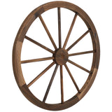 Wooden Rustic Western Style Wagon Wheel Decor - 30"