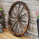 Wooden Rustic Western Style Wagon Wheel Decor - 30"
