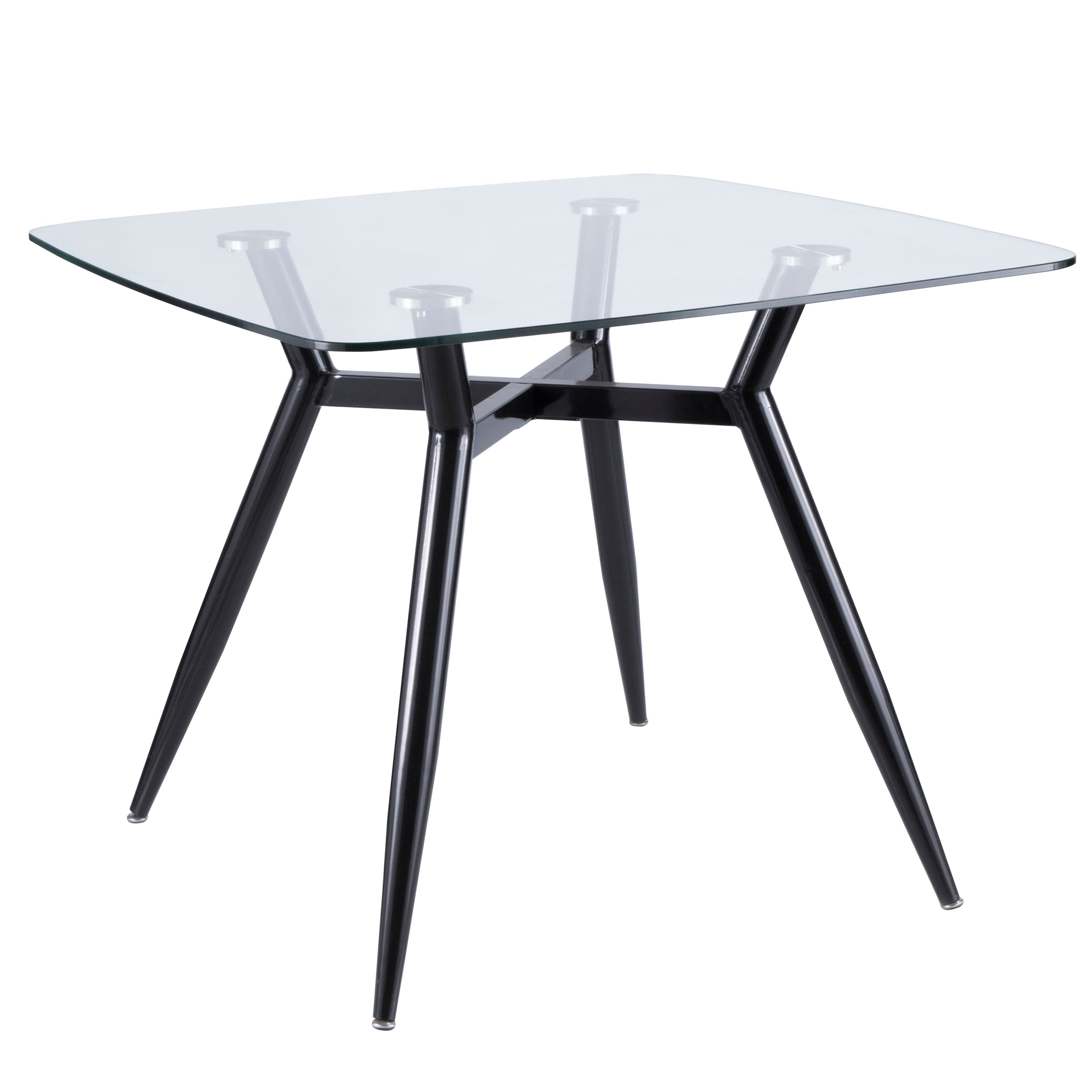  LumiSource Clara Dinette Table Black & Clear - Black & Clear - Bonton