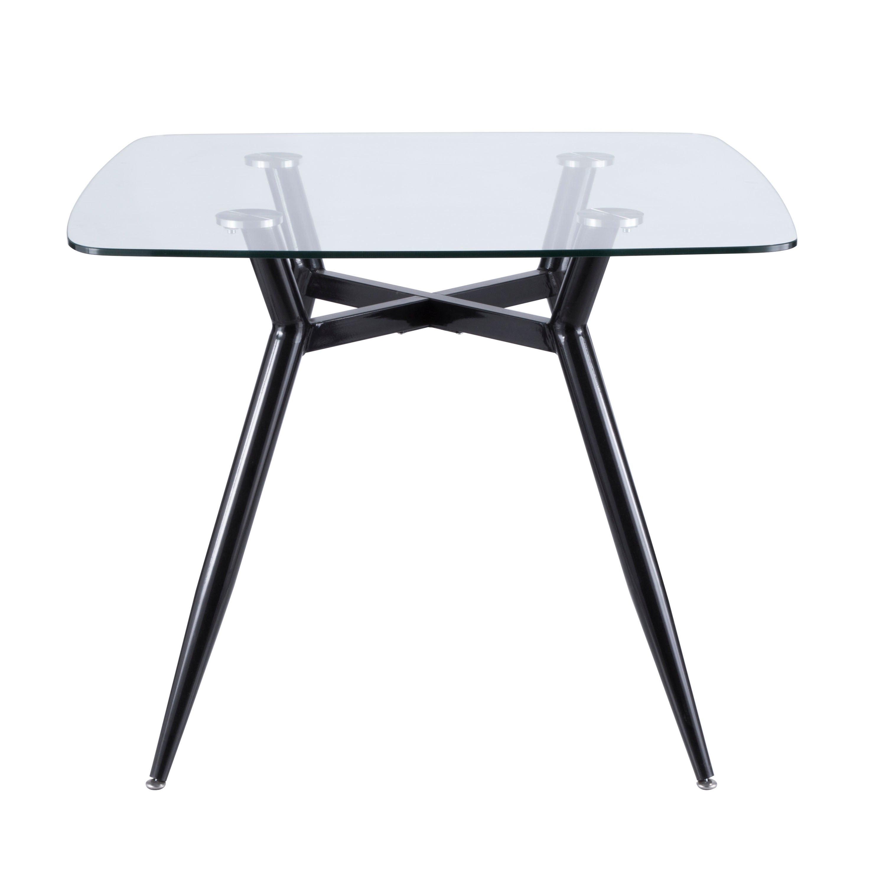  LumiSource Clara Dinette Table Black & Clear - Black & Clear - Bonton