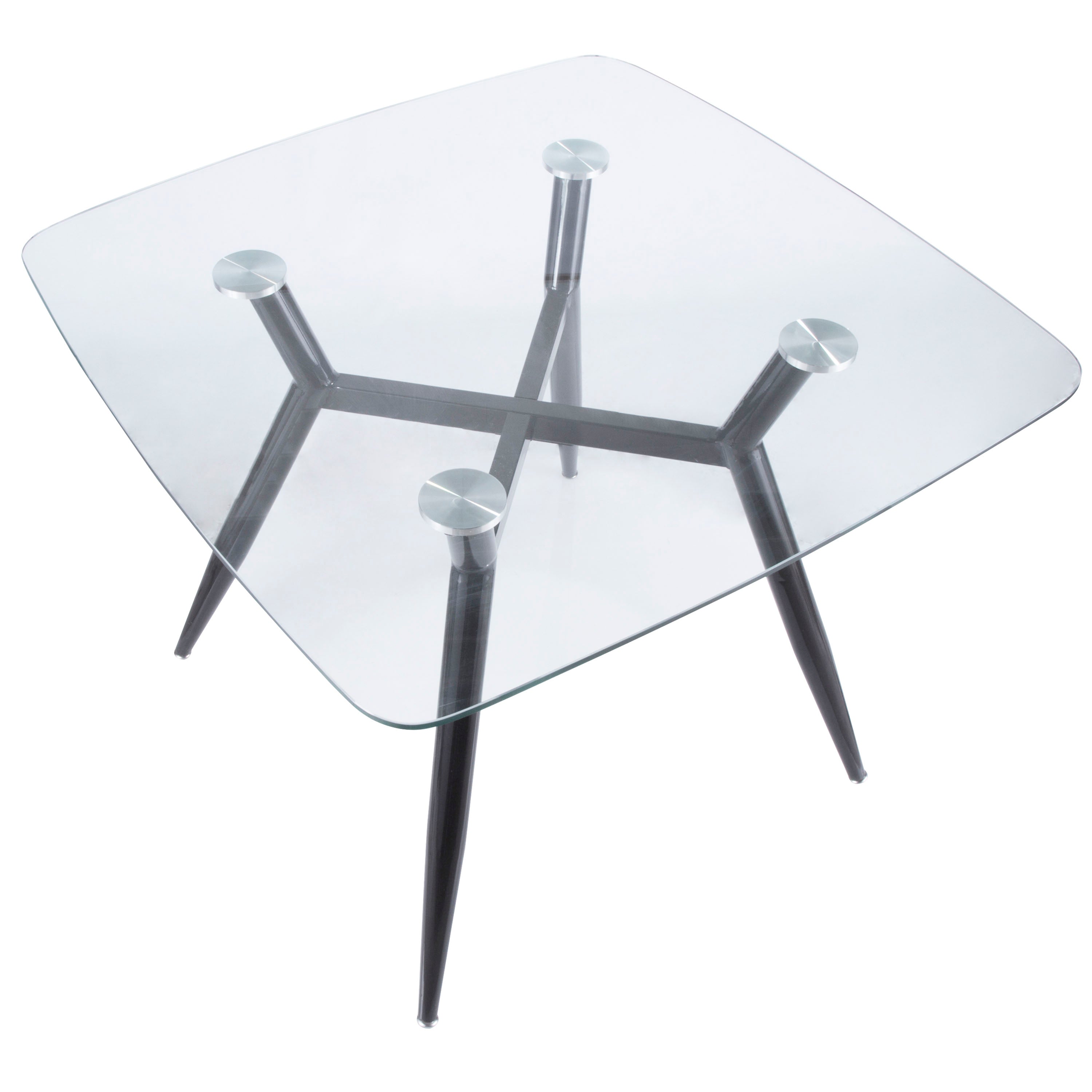  LumiSource Clara Dinette Table Black & Clear - Black & Clear - Bonton