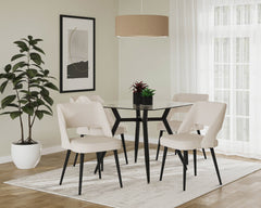 Clara Dinette Table Black & Clear