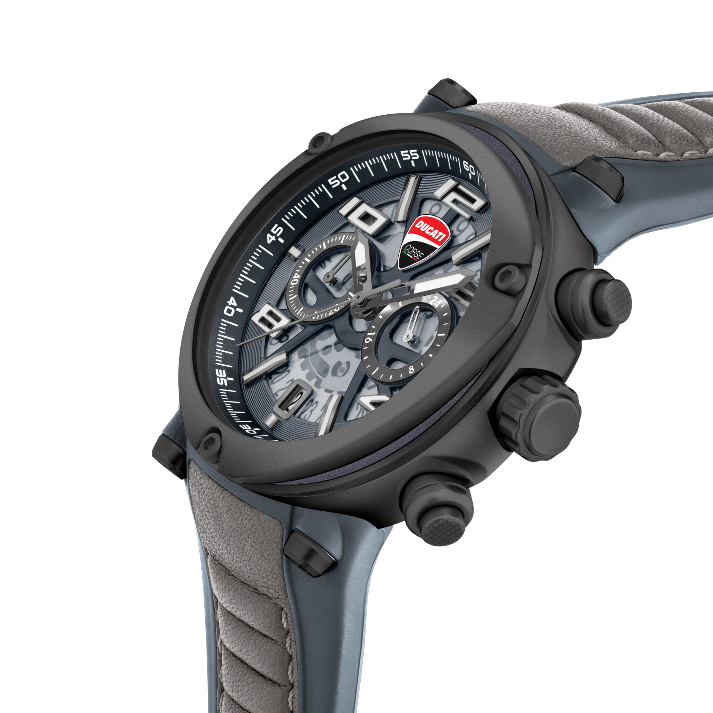  Ducati Corse Partenza Collection Chronograph Timepiece 1 - Charcoal - Bonton