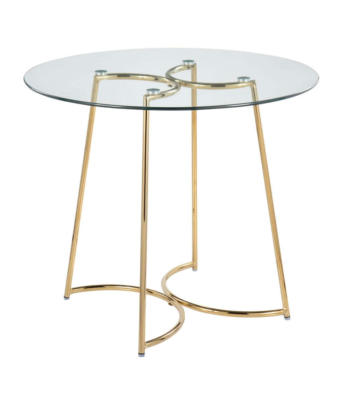  LumiSource Cece Dinette Table Gold & Clear - Gold & Clear - Bonton